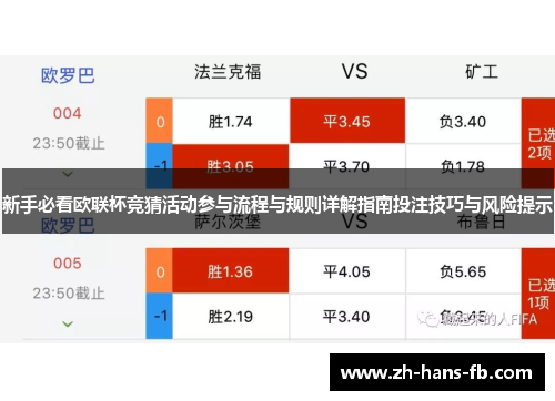 新手必看欧联杯竞猜活动参与流程与规则详解指南投注技巧与风险提示